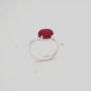 brilliant red sea glass ring
