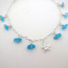 turquoise sea glass anklet 3
