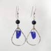 cobalt blue sea glass earrings 3