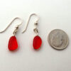 red sea glass earrings 3