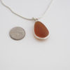 honey colored sea glass necklace