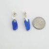 cornflower blue sea glass earrings 3
