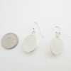 candlelight white sea glass earrings