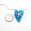 turquoise sea glass necklace with starfish 3