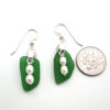 jade sea glass earrings with fresh water pears 3