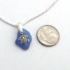 blue sea glass necklace with turtle 3