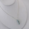 sky blue sea glass necklace with lighthouse 5