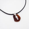 Brown sea glass necklace 1