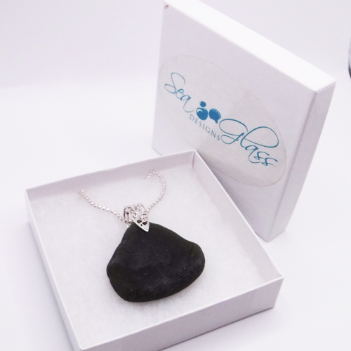 black sea glass necklace 5
