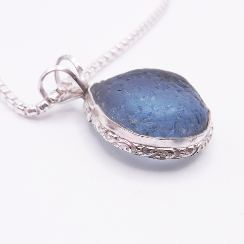 blue sea glass necklace 5