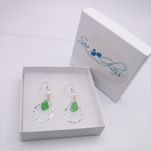 green drop earrings 5
